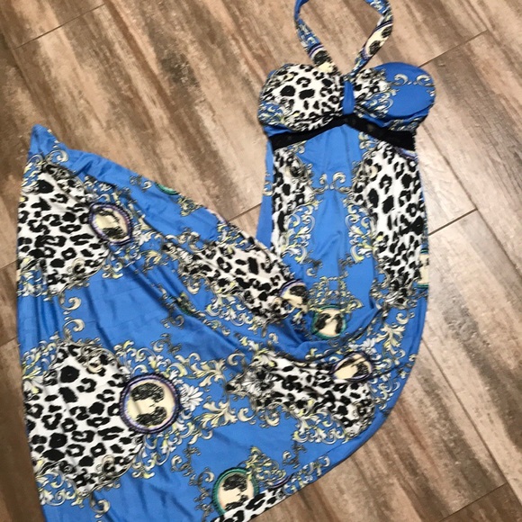 Sweet Apple Dresses & Skirts - Halter long Dress Blue Full Length